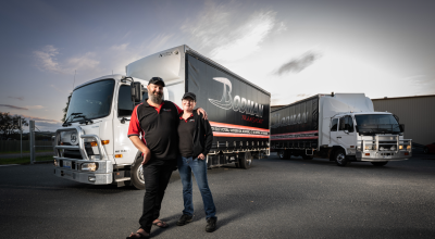 Mick Bodman and Kelly Bodman, the husband and wife team at the helm of Bodman Transport